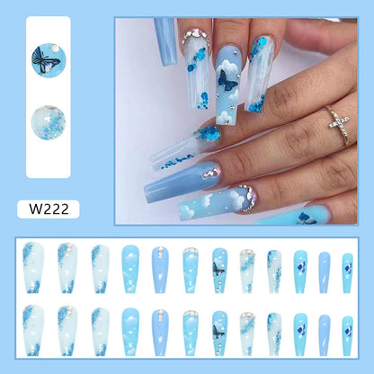 Wearing Nail Art Patches in A Set of 24 Pieces