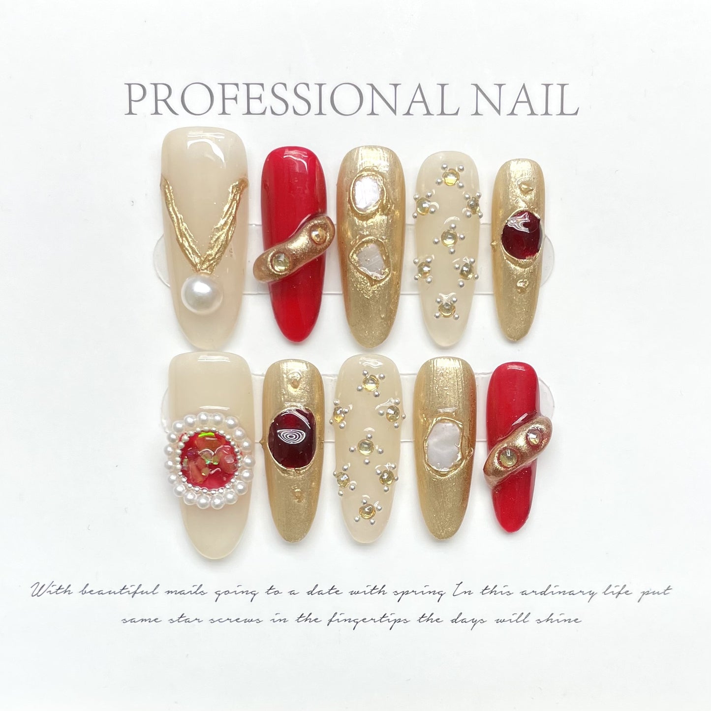 Handmade High-end Nail Art and Wearing Armor Press on Nails