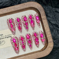 Super Flash Color Explosive Dragon Fruit Color Full Diamond European and American Style Sharp Handmade Wearing Armor