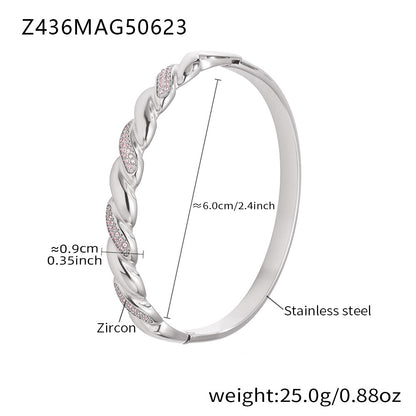 Stainless Steel Zircon Bracelet Titanium Steel Bracelet