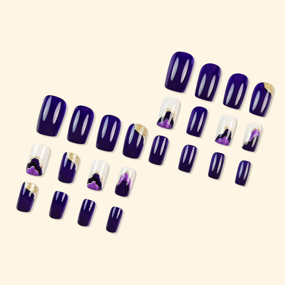 Purple Glitter Press on Nail Art Sheet