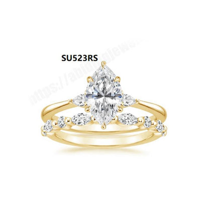 Light Luxury Layered Ring for Women, 925 Sterling Silver with Moissanite 1 Carat Wedding Ring with Certificate