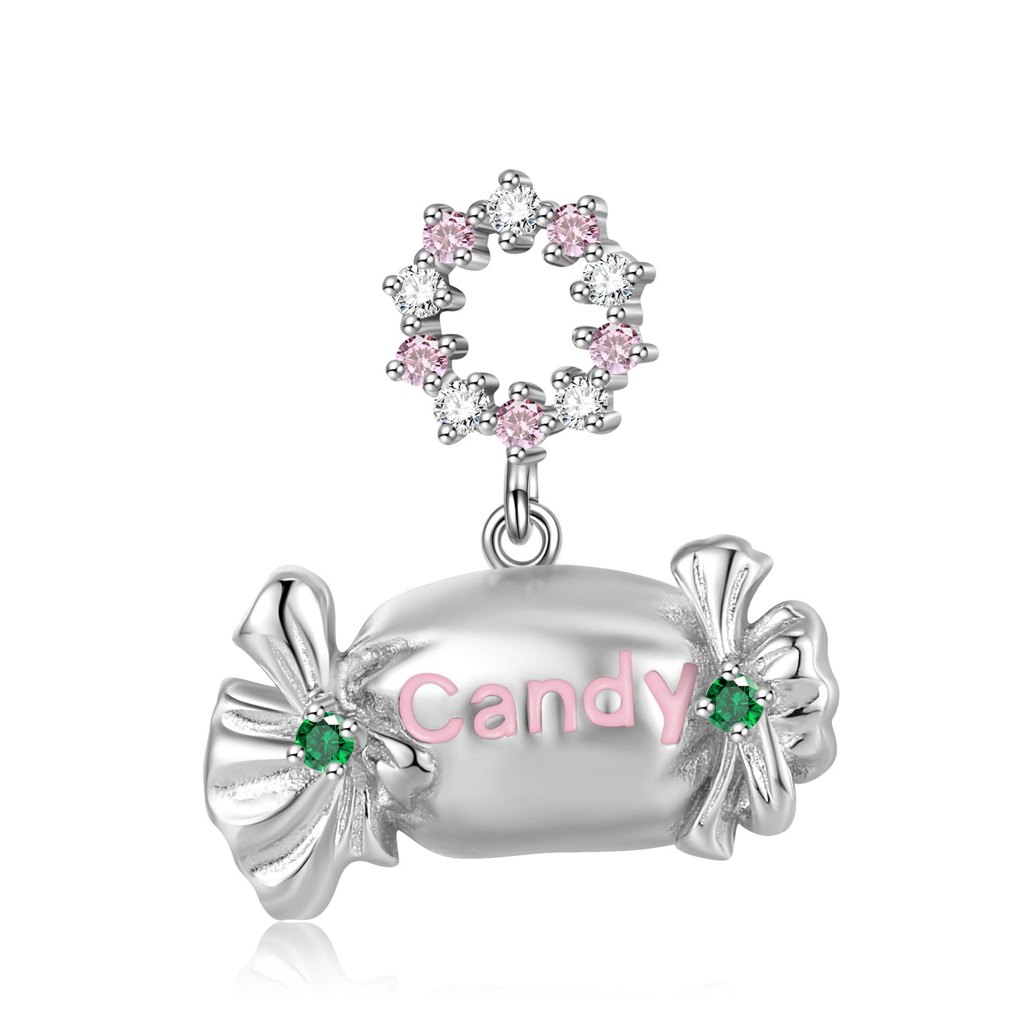 S925 Sterling Silver Candy Candy Pendant Necklace Jewelry