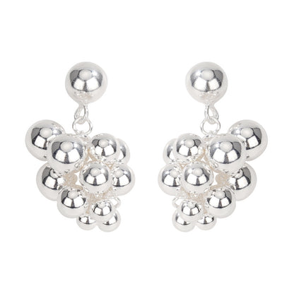 S925 Sterling Silver Vintage Grape Earrings Fashionable Earrings