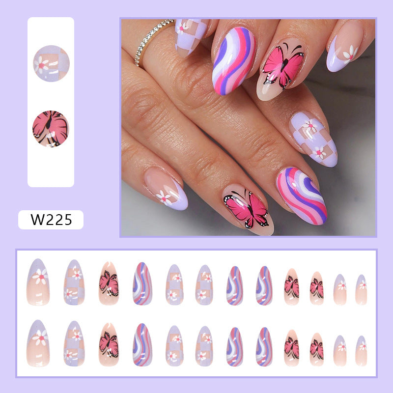 Wearing Nail Art Patches in A Set of 24 Pieces