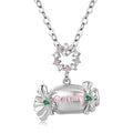 S925 Sterling Silver Candy Candy Pendant Necklace Jewelry