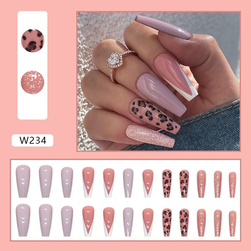 Wearing Nail Art Patches in A Set of 24 Pieces