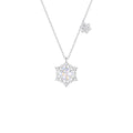 Pure Silver Dreamy Snowflake Necklace, Women's Light Luxury High-end Collarbone Chain, Christmas Gift