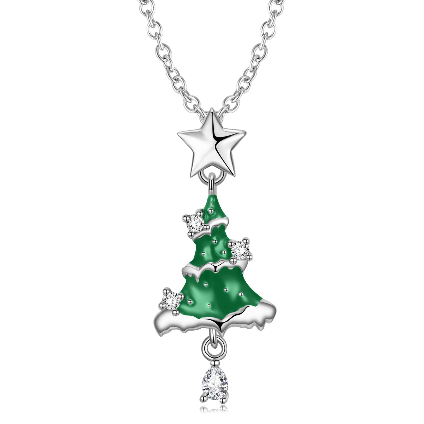 Christmas Gift Christmas Tree Necklace S925 Sterling Silver