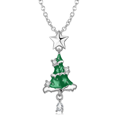 Christmas Gift Christmas Tree Necklace S925 Sterling Silver