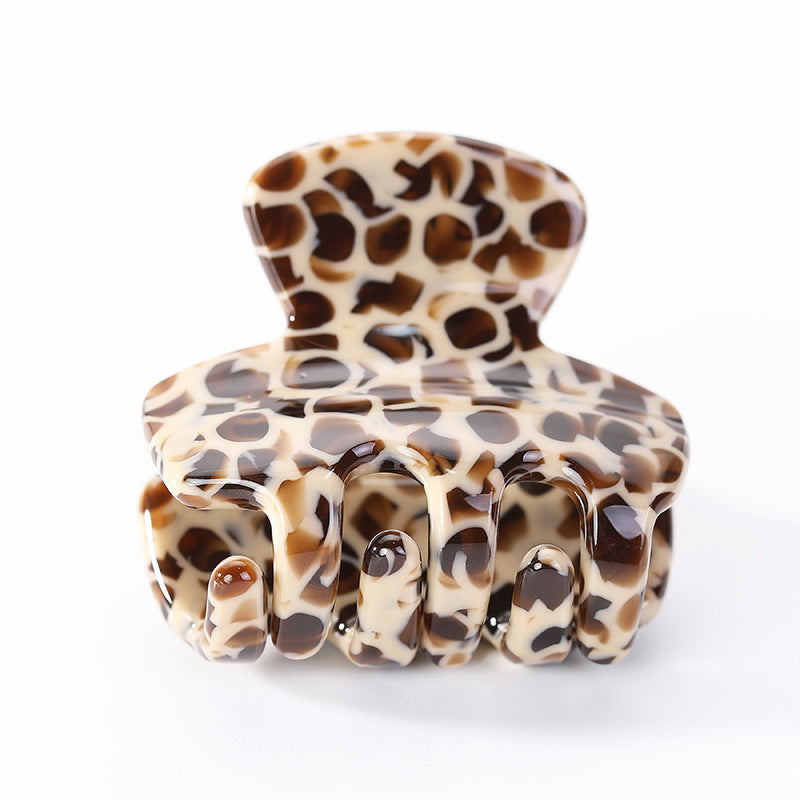 Acetic Acid Material Leopard Print Hair Clip for Women's Small Size, Vintage Hair Clip, Shark Clip