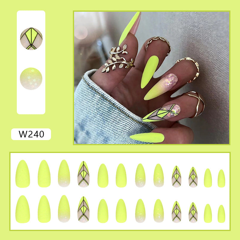 Wearing Nail Art Patches in A Set of 24 Pieces