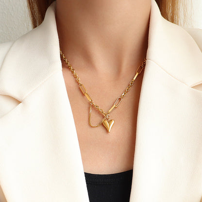 Tassel Love Necklace Titanium Steel 18k Gold Love Bracelet Necklace