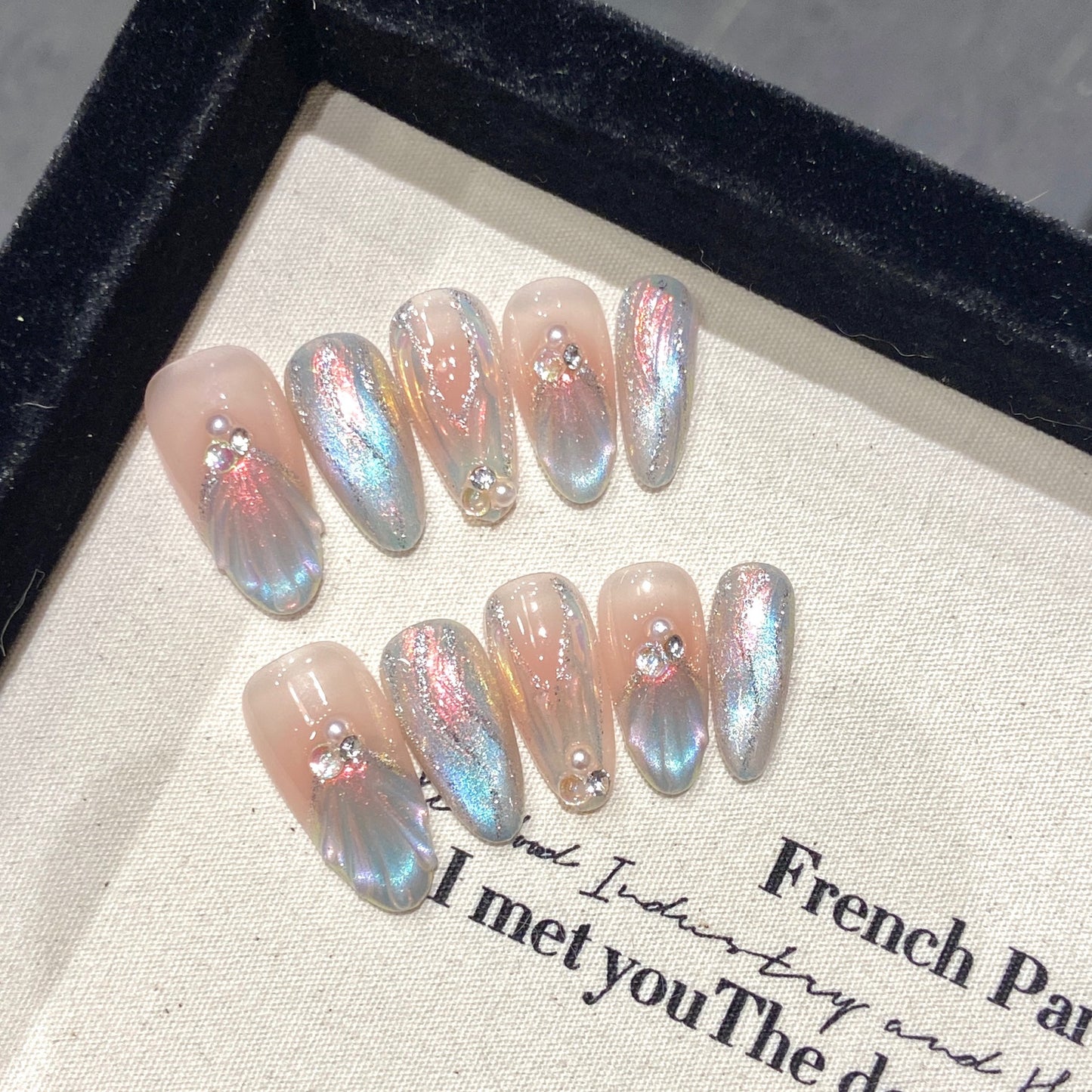 100% Handmade Wearable Nail Art, High-end Phototherapy Nail Art, Detachable Fake Nail Stickers