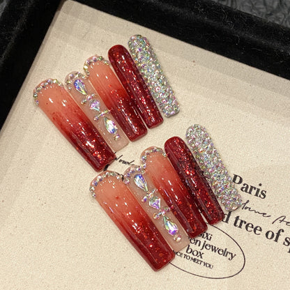 European and American Style Exaggerated Niche Abstract Heavy Industry Carved Handmade Nail Art
