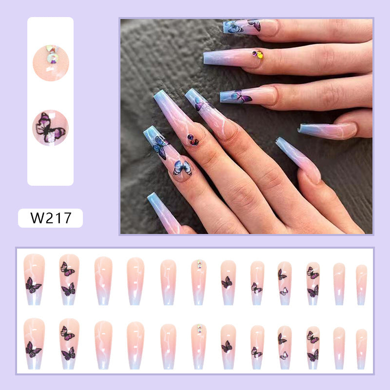 Wearing Nail Art Patches in A Set of 24 Pieces