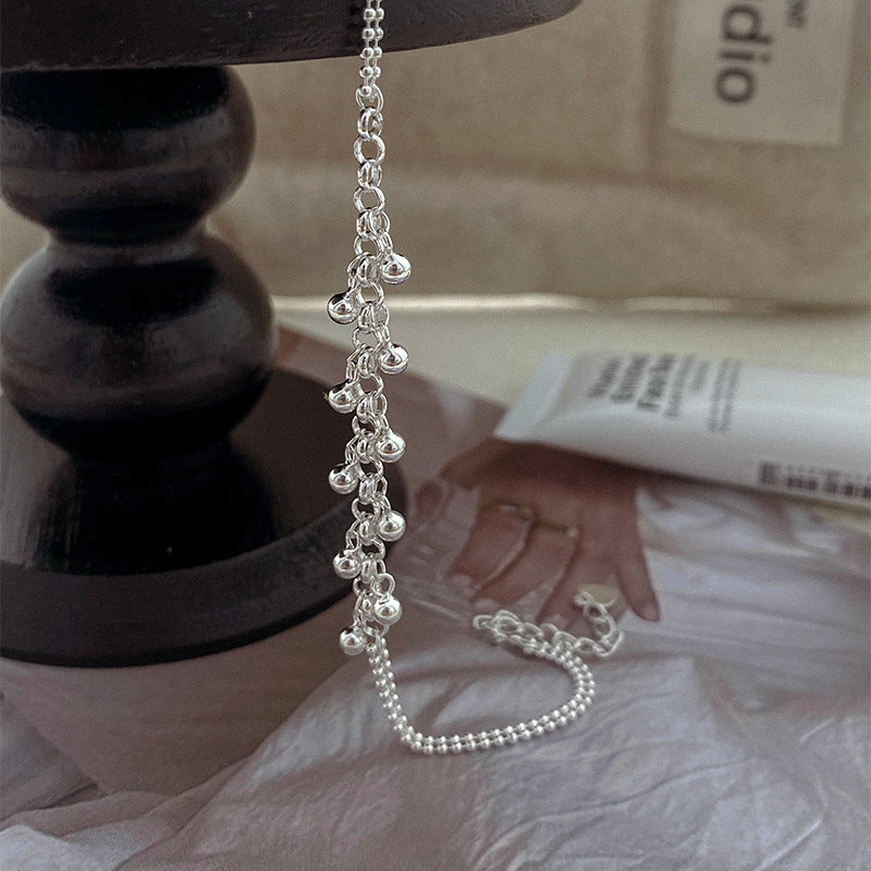 S925 Sterling Silver Bean Fringe Bracelet for Women