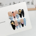 Wearing Handmade Nail, Sweet and Cool, Cute Red Cheeks, Dreamy Cartoon, Kitty Cat Detachable Nail Piece