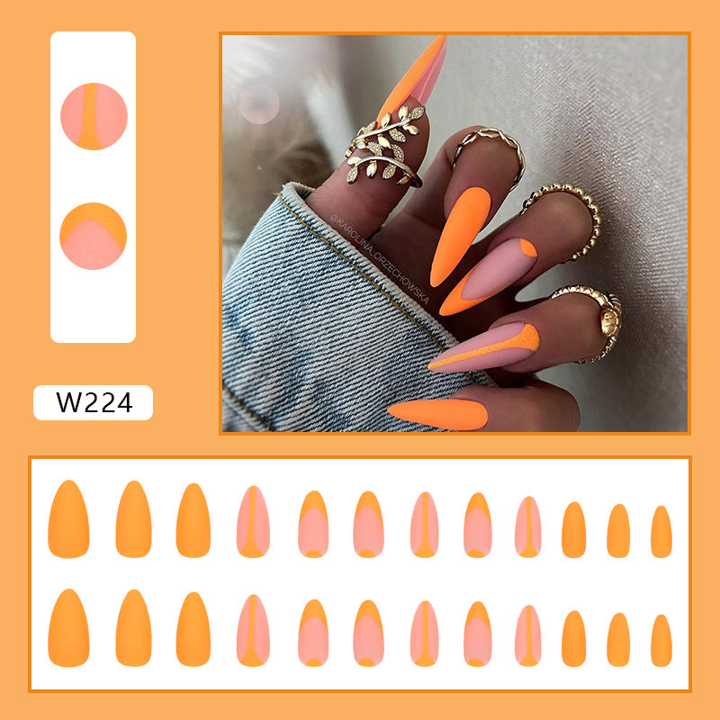 Wearing Nail Art Patches in A Set of 24 Pieces