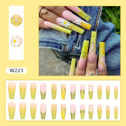 Wearing Nail Art Patches in A Set of 24 Pieces