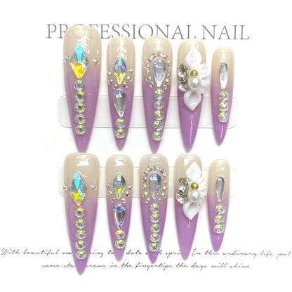 European and American Style Exaggerated Niche Abstract Heavy Industry Carved Handmade Nail Art