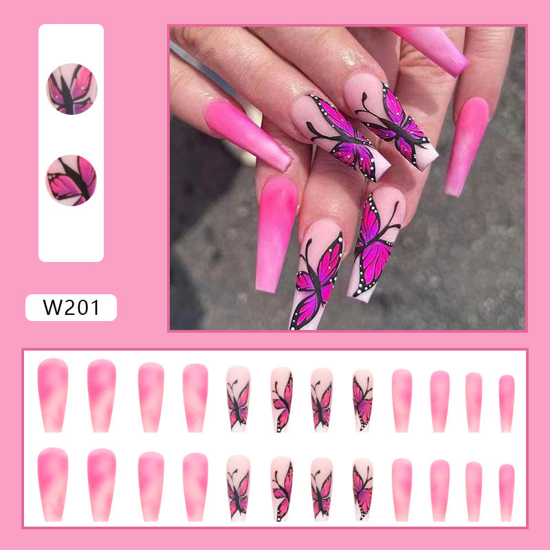 Wearing Nail Art Patches in A Set of 24 Pieces