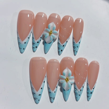 D467 Spicy Girl Almond Armor 3D 3D Carved Powder Blusher Armor Sweet and Pure, Hand Made