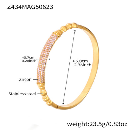 Stainless Steel Zircon Bracelet Titanium Steel Bracelet