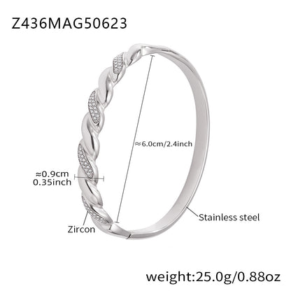 Stainless Steel Zircon Bracelet Titanium Steel Bracelet