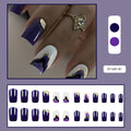 Purple Glitter Press on Nail Art Sheet