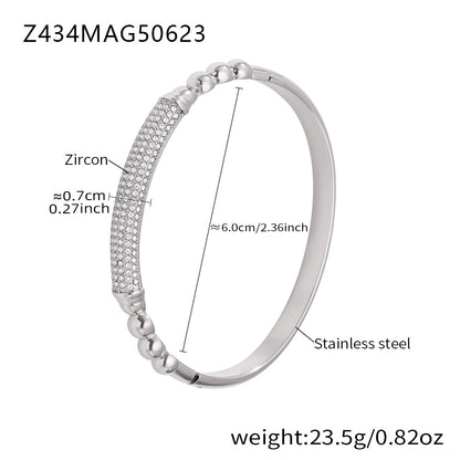 Stainless Steel Zircon Bracelet Titanium Steel Bracelet