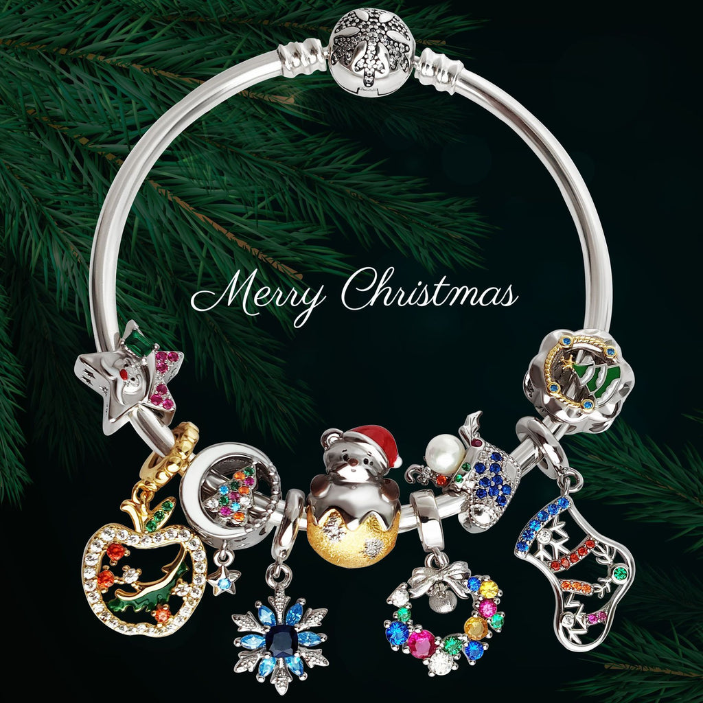 Christmas Jewelry Bracelet S925 Pure Silver Light Luxury Gift