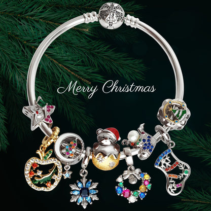 Christmas Jewelry Bracelet S925 Pure Silver Light Luxury Gift