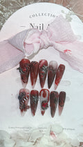 Halloween Handmade Armor Wearing Harry Potter Broom Blood Sacrifice Removable Fake Nails