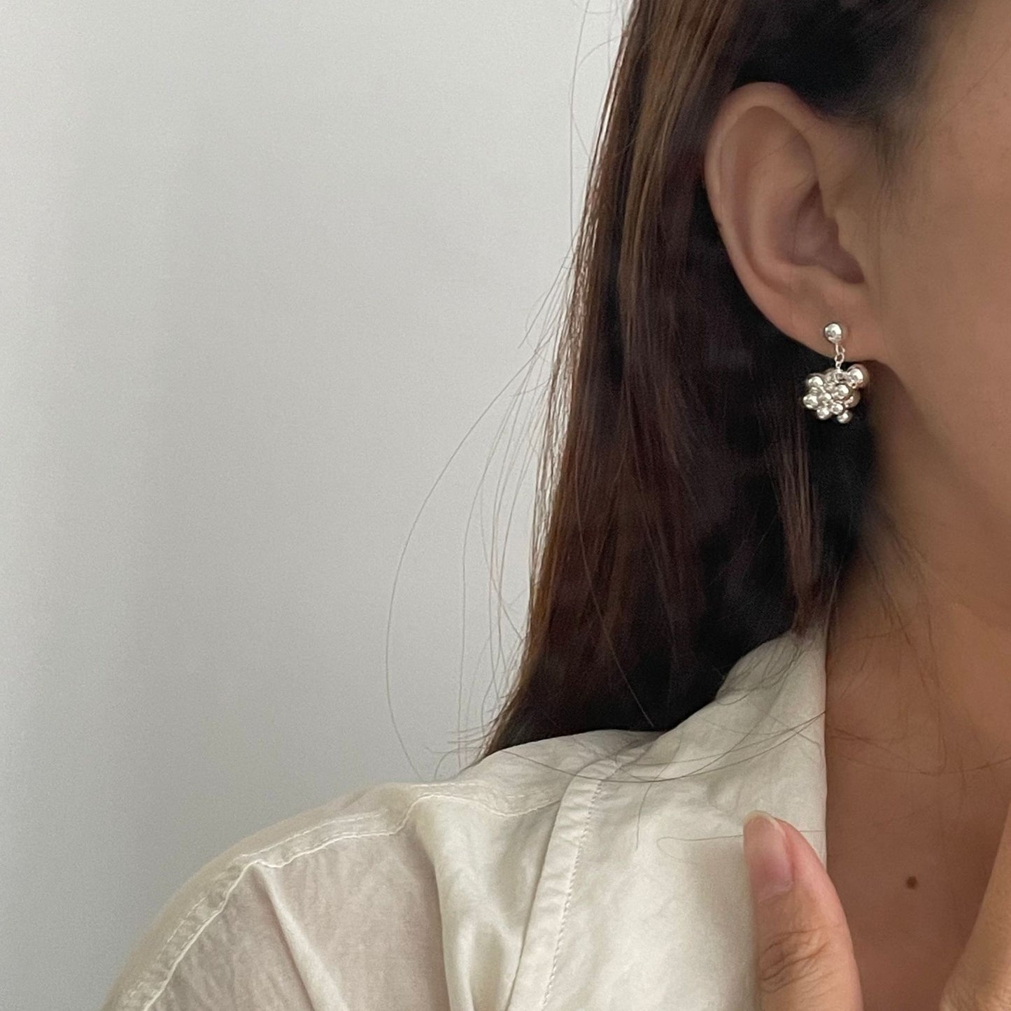 S925 Sterling Silver Vintage Grape Earrings Fashionable Earrings