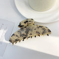 Acetic Acid Grab Clip Full of Diamonds, Crescent Shaped Back of The Head, Shark Clip