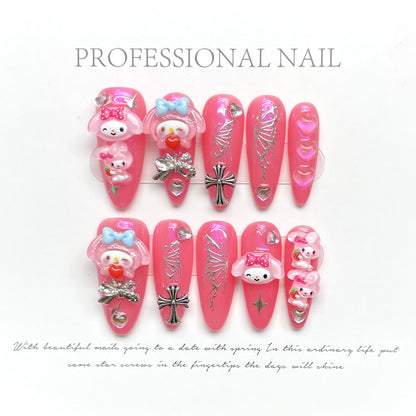 Handmade High-end Nail Art and Wearing Armor Press on Nails