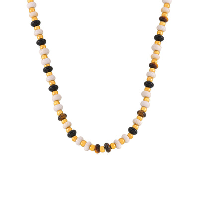 Maillard-style-natural-stone-bead-design-necklace-tiger-eye-stone-pendant-double-layer-stacked-wind-titanium-steel-lock-chain