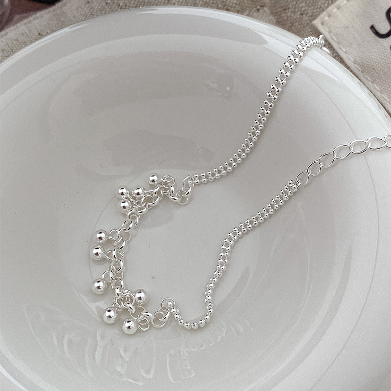 S925 Sterling Silver Bean Fringe Bracelet for Women