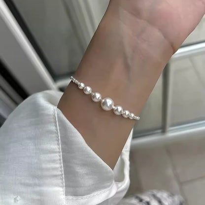 S925 pure silver broken silver bracelet for women, French exquisite bracelet