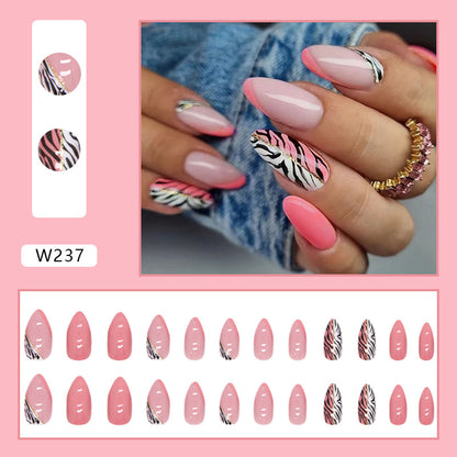 Wearing Nail Art Patches in A Set of 24 Pieces