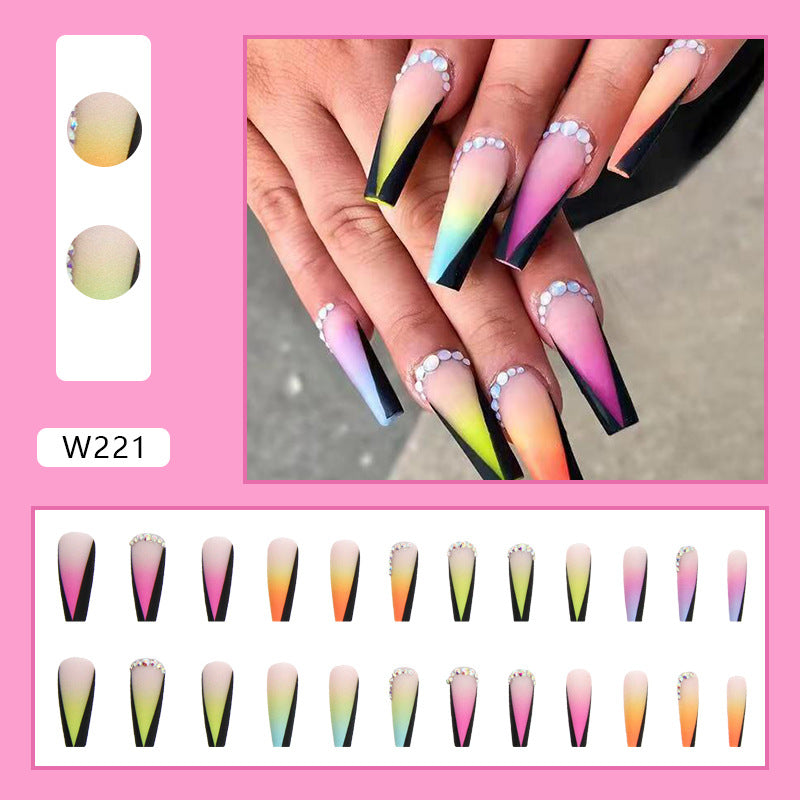 Wearing Nail Art Patches in A Set of 24 Pieces