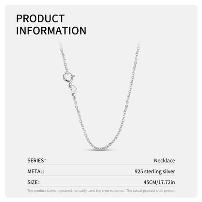 S925 Sterling Silver Jewelry, Thorny Rose Cross Necklace, Fashionable and Versatile Sweater Chain, Chain Lock, Bone Chain